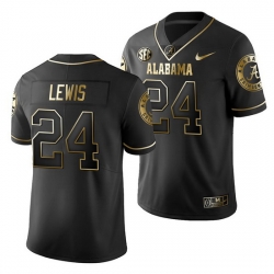 Alabama Crimson Tide Terrell Lewis Black Golden Edition Men'S Jersey