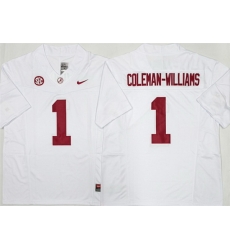 Men Alabama Crimson Tide 1 Ryan Alexander Coleman Williams Jr White 2026 F U S E 2026 Stitched Football Jersey Men Alabama Crimson Tide 1 Ryan Alexander Coleman Williams Jr White 2026 F U S E 2026 Stitched Football Jersey