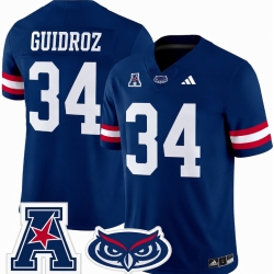 NCAA #34 Guidroz Blue Jersey