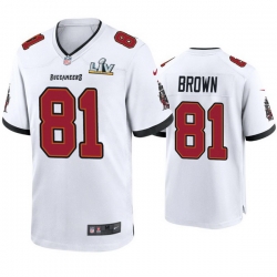 Men Antonio Brown Buccaneers White Super Bowl Lv Game Jersey