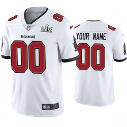 Men Custom Buccaneers White Super Bowl Lv Vapor Limited Jersey