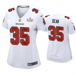 Women Jamel Dean Buccaneers White Super Bowl Lv Game Fashion Jersey