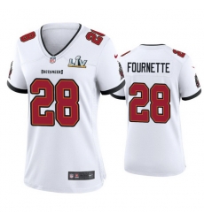 Women Leonard Fournette Buccaneers White Super Bowl Lv Game Jersey