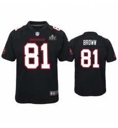 Youth Antonio Brown Buccaneers Black Super Bowl Lv Game Fashion Jersey