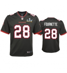 Youth Leonard Fournette Buccaneers Pewter Super Bowl Lv Game Jersey