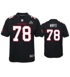 Youth Tristan Wirfs Buccaneers Black Super Bowl Lv Game Fashion Jersey