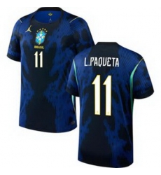 Youth 11 Brazil National Team Lucas Paqueta 2026 Home Jersey 2