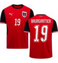 Men 19 Austria Christoph Baumgartner World Cup Away Replica Jersey  1