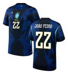 Men 22 Brazil National Team Joao Pedro 2026 Home Jersey 2