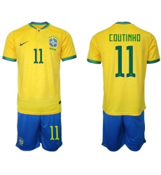 Men FIFA 2022 Brazil Soccer Jersey 021