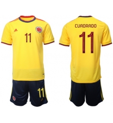 Colombia 2022 World Cup Soccer Jersey #11 CUADRADO