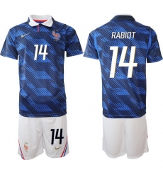 Men France 2026 FIFA World Cup Blue Soccer Jersey #14 Adrien Rabiot