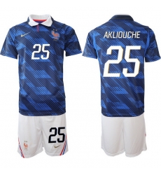 Men France 2026 FIFA World Cup Blue Soccer Jersey #25 Maghnes Akliouche