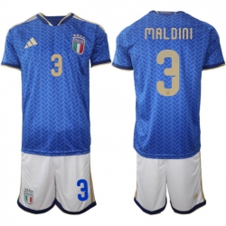 Italy 2026 FIFA World Cup Soccer Jersey Blue #3 MALDINI