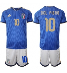 Italy Home Blue Soccer Jersey 0012