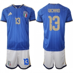 Italy Home Blue Soccer Jersey 0016