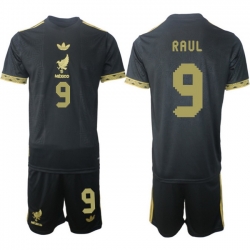 Men Mexico 2025 Soccer Jerseys BlackGold #9 RAUL