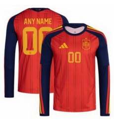 Men 00 Spain Custom World Cup 2026 Away Replica Jersey   5