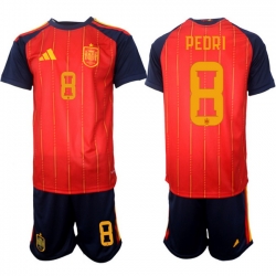 Spain 2026 FIFA World Cup Soccer Jersey Red #8 PEDRI