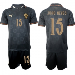 Portugal 2026 FIFA World Cup Soccer Jersey Black #15 JOAO NEVES