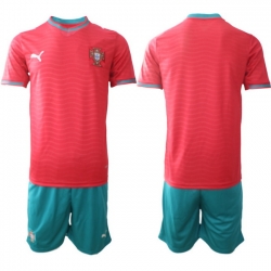 Portugal 2026 FIFA World Cup Soccer Jersey Red Blue BLANK