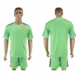 Uruguay Blank Green Goalkeeper Soccer Country Jersey