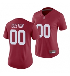 Alabama Crimson Tide Custom 00 Crimson Game Jersey Women's