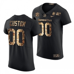 Alabama Crimson Tide Custom 2022 College Football Playoff Jersey #00 Black Python Skin Uniform