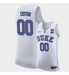 Duke Blue Devils Custom White 2019 Final Four Replica Jersey