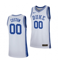 Duke Blue Devils Custom White Replica Men'S Jersey