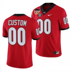 Georgia Bulldogs Custom Red 2021 Orange Bowl College Football Playoff Jersey