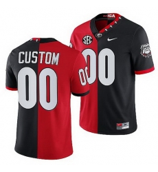 Georgia Bulldogs Custom Red Black Split Edition Men Jersey