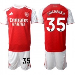 Men Arsenal 2026 Soccer Jerseys Red White #35 ZINCHENKO