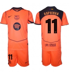 Men FC Barcelona 2026 Soccer Jerseys Orange #11 RAPHINHA (2) Men FC Barcelona 2026 Soccer Jerseys Orange #11 RAPHINHA (2)
