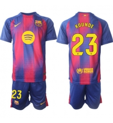Men FC Barcelona 2026 Soccer Jerseys PinkBlue #23 KOUNDE Men FC Barcelona 2026 Soccer Jerseys PinkBlue #23 KOUNDE