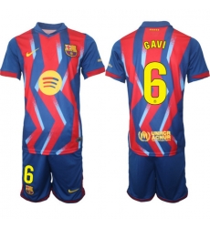 Men FC Barcelona 2026 Soccer Jerseys RedBlue #6 GAVI