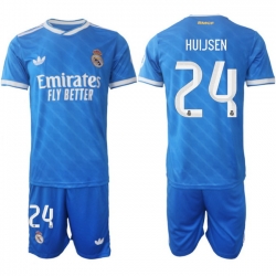 Men Real Madrid 2026 Soccer Jerseys Blue #24 HUIJSEN