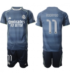 Men Real Madrid 2026 Soccer Jerseys DarkBlue #11 RODRYGO