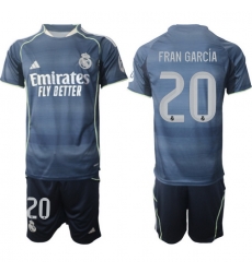 Men Real Madrid 2026 Soccer Jerseys DarkBlue #20 FRAN GARCIA
