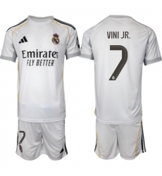 Men Real Madrid 2026 Soccer Jerseys White #7 VINI JR.