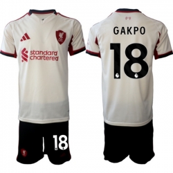 Men Liverpool 2026 Soccer Jerseys Beige #18 GAKPO