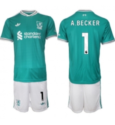 Men Liverpool 2026 Soccer Jerseys Teal #1 A.BECKER