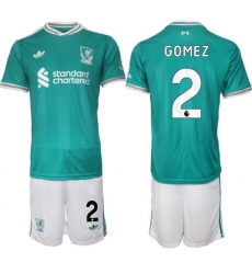 Men Liverpool 2026 Soccer Jerseys Teal #2 GOMEZ