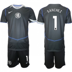Men Chelsea 2026 Soccer Jerseys DarkGrey #1 SANCHEZ