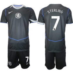 Men Chelsea 2026 Soccer Jerseys DarkGrey #7 STERLING