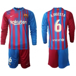 Men Barcelona Long Sleeve Soccer Jerseys 582