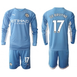 Men Manchester City Long Sleeve Soccer Jerseys 507