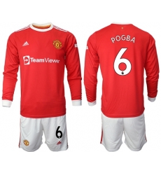 Men Manchester United Long Sleeve Soccer Jerseys 522