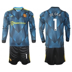 Men Manchester United Long Sleeve Soccer Jerseys 557