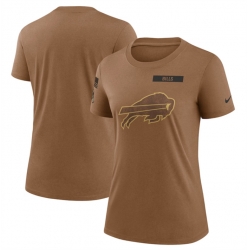 Women Buffalo Bills 2023 Brown Salute To Service Legend Performance T Shirt Run Small